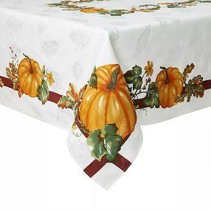 brand new Autumn Medley Pumpkin Damask 60x84 inch Autumn Tablecloth